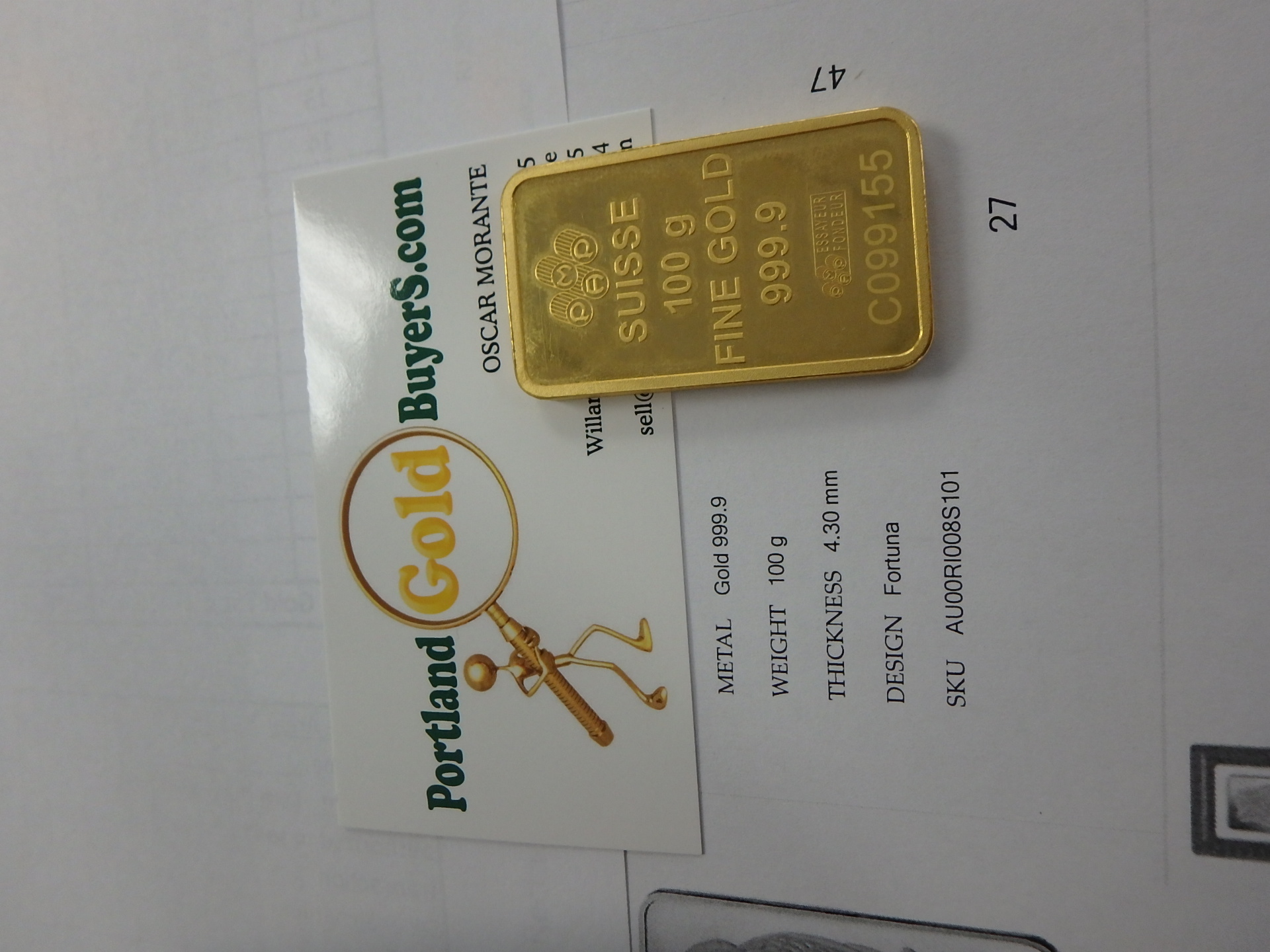 Swiss Gold Bars for Sale Portland Portland Gold Buyers, LLC