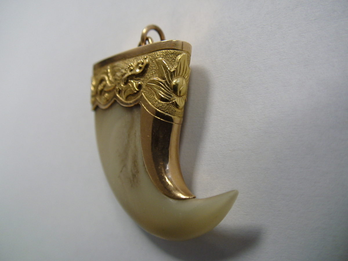 3. Gold Tiger Claw Pendant - wide 1
