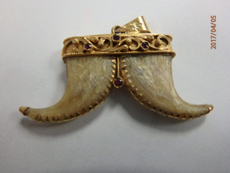 3. Gold Tiger Claw Pendant - wide 6