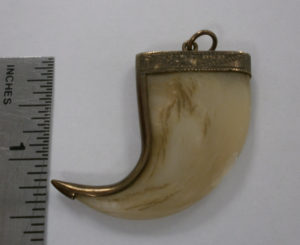 Victorian Lion Claw and Gold Pendant