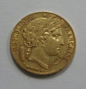 French 20 Franc Gold Coin Napoleon III