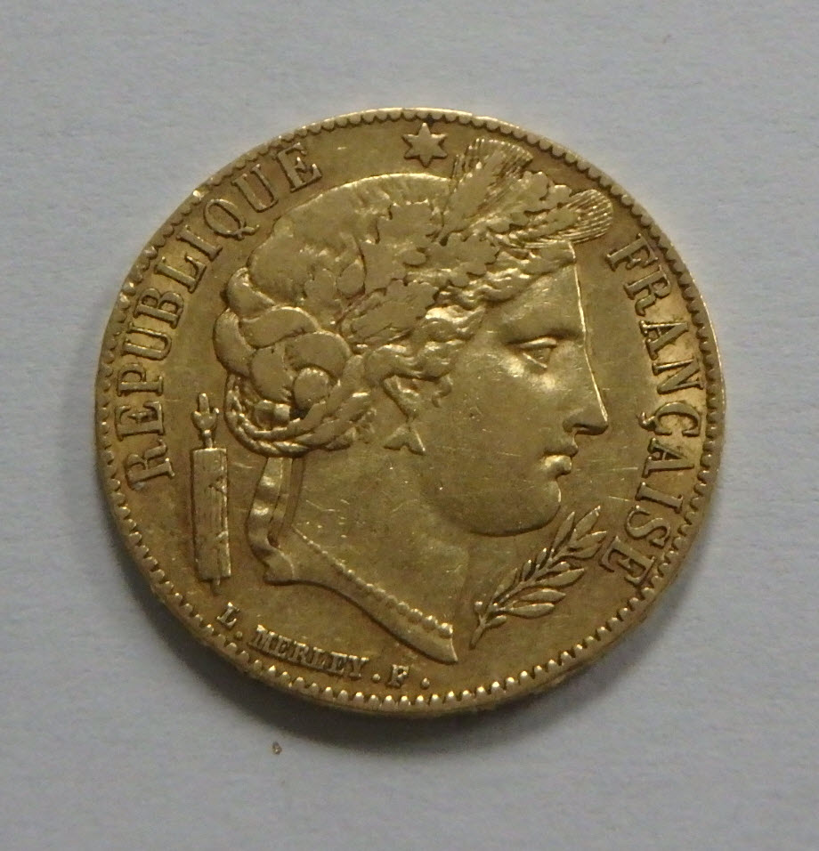 French-20-Franc-Gold-Coin-Obverse-Napoleon – Portland Gold Buyers, LLC