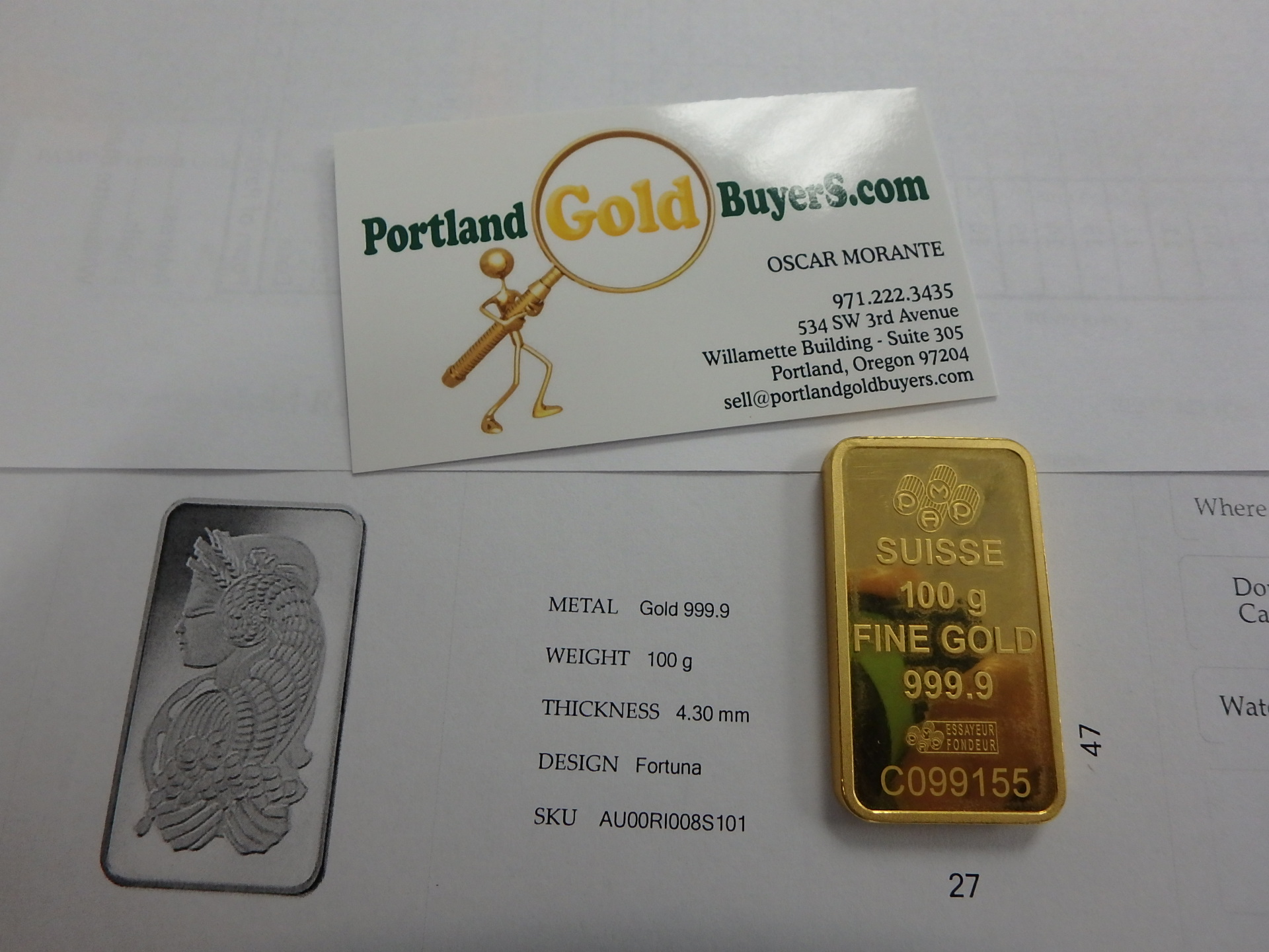 Gold Bars for Sale Portland Portland Gold Buyers, LLC